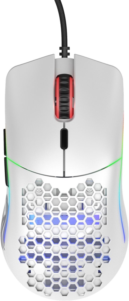 Glorious PC Gaming Race Model O (regular) - Muis voor gaming - Optisch - 6 knoppen - 12 000 dpi - Mat wit