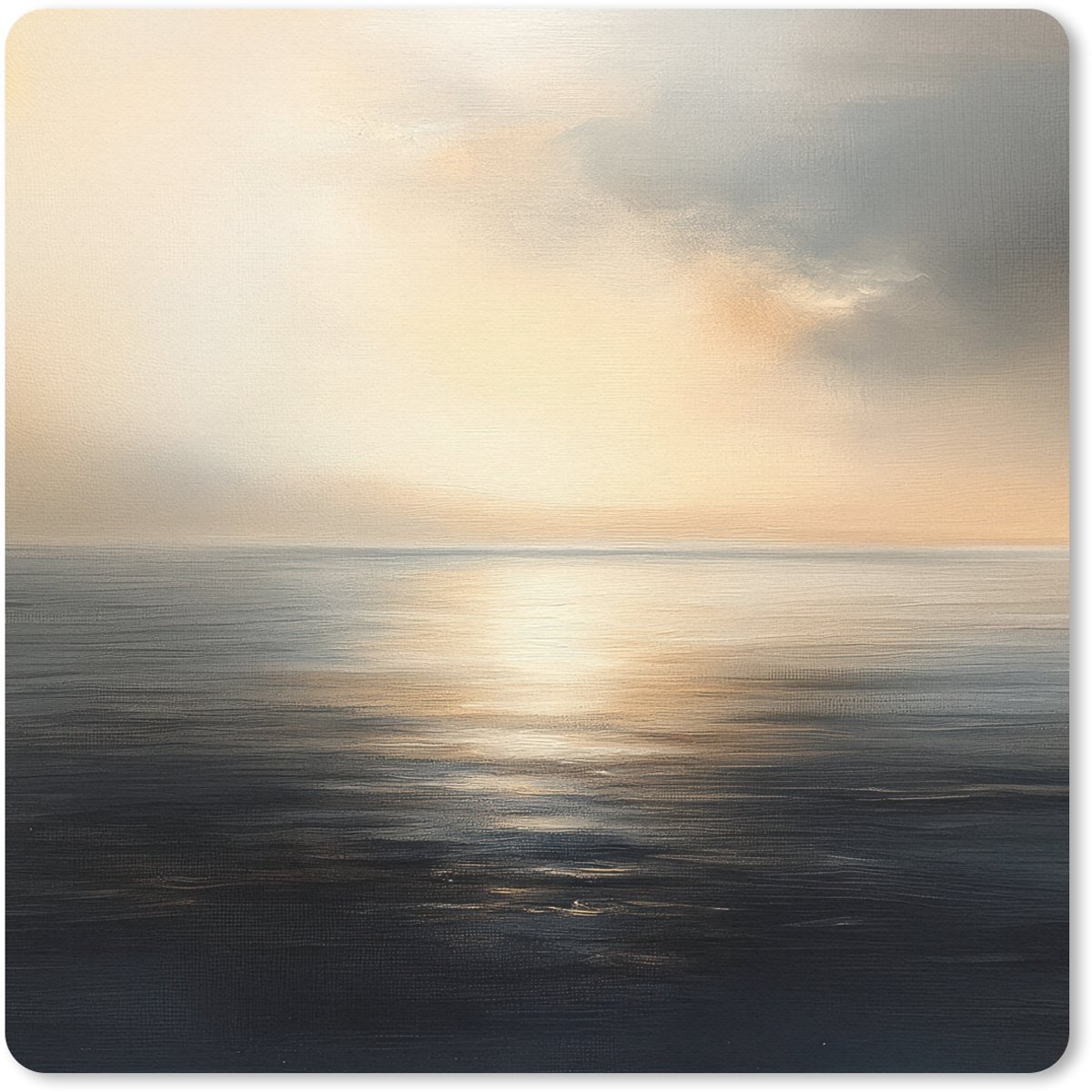 Muismat 20x20 cm - Mousepad Zon - Horizon - Zee - Muismatten