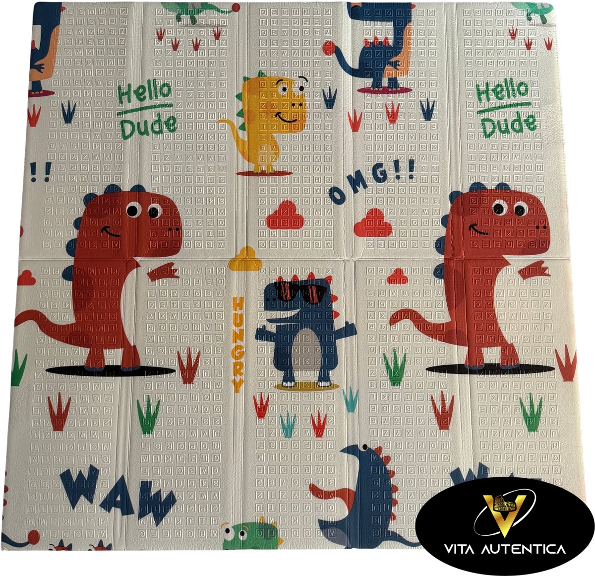 Vita Autentica Dubbelzijdige XPE Foam Speelmat - Kruipmat voor baby's - 160x180 cm