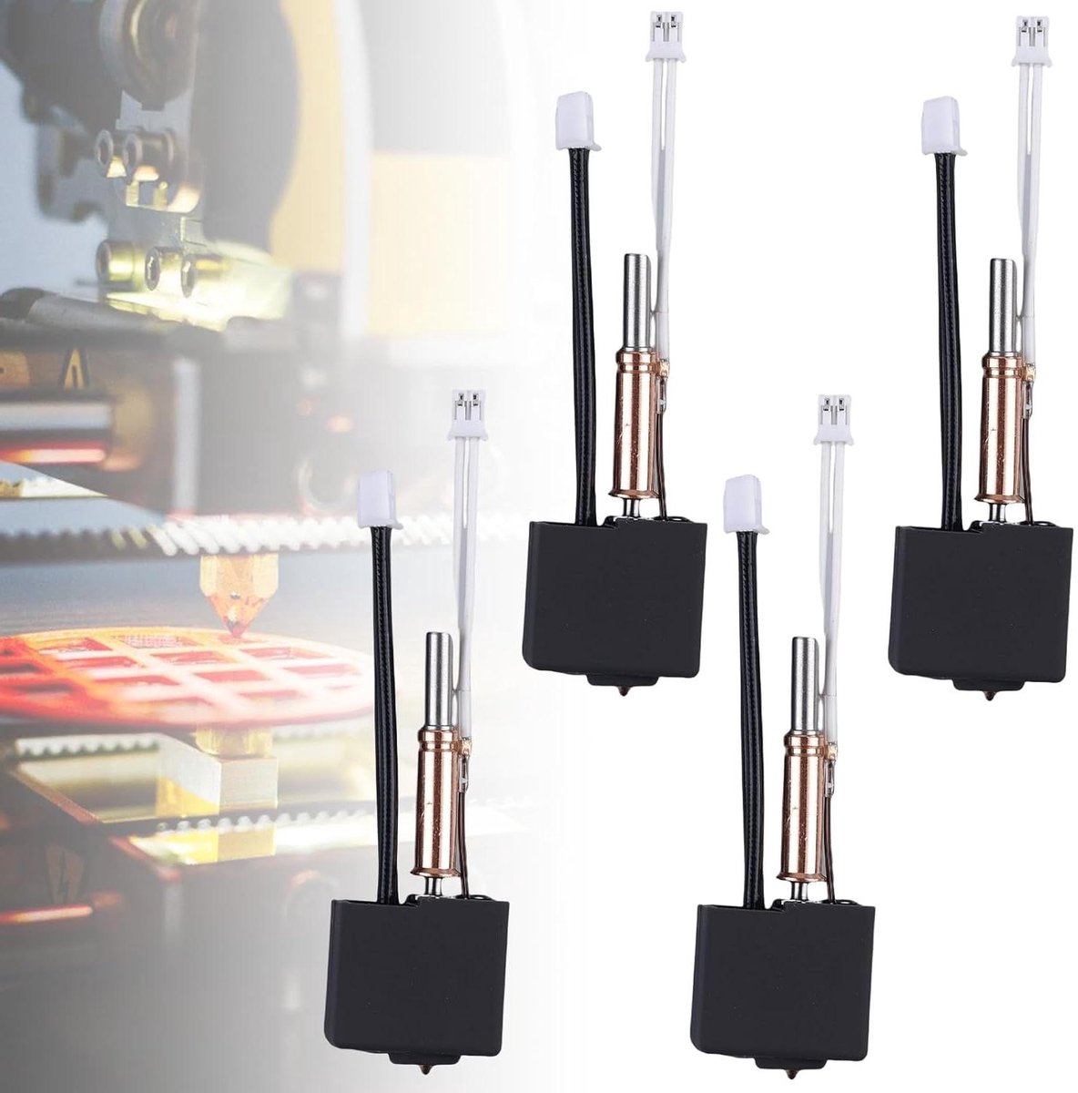 Kobra 3 Hotend Precisiemondstukken - 4 Stuks voor 3D-printer high-temp extruder Anycubic-Kobra 3 Combo (0.4 mm)