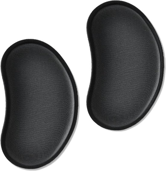 TIESOME 2 Muispolssteunen – Ergonomisch, Traagschuim, Antislip – 14x8x2,5 Cm – Voor Laptop, Gaming En Kantoore Gebruik – Zwart