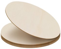 Belle Vous 8 Pak Houten Onbewerkte Ronde Cirkels – 30 cm met een Dikte van 3 mm – Gewoon Houten Blanke Schijven Uitsnedes Voor Hobby, Meld Borden, Huisdecoratie en Ornamenten