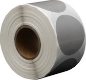 Rol met ronde zilverkleurige stickers, 35 mm.