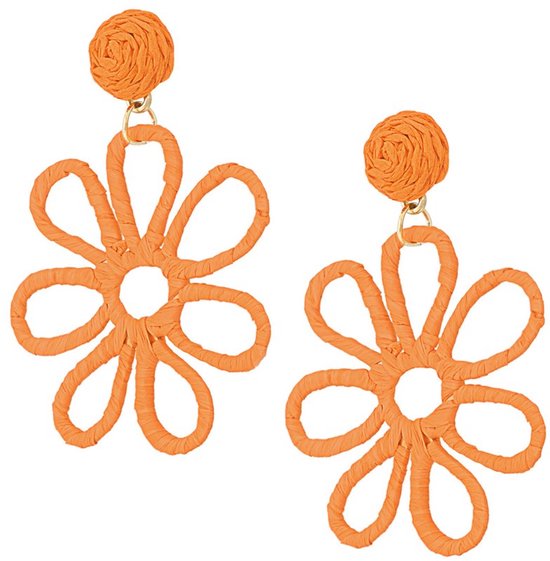 Bijoutheek Oorknoppen Koningsdag Bloem Oranje