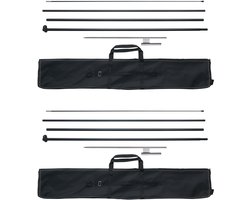 Feather Flag Pole Kit - 2-Pack, 16,3 Voet Lange Swooper-Vlaggenmast, Ideaal voor Buitenreclame voor Bedrijven, Geleverd met Grondankers en Een Draagtas. (Vlag Niet Inbegrepen)