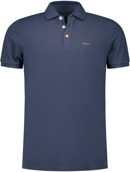 NZA Polo Peter Midnight Donkerblauw (navy) - Maat M - Heren