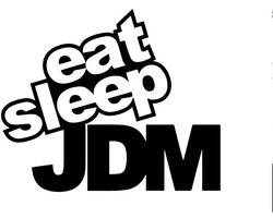 CHPN - Autosticker - Eat Sleep JDM - japanese domestic market 15/12CM - Sticker voor op de auto
