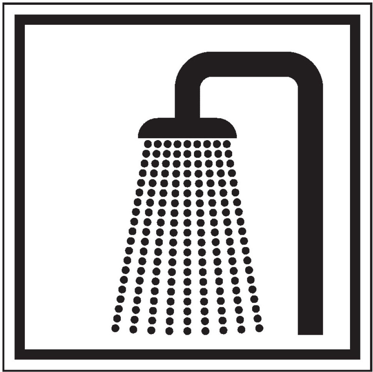 Sticker douche 200 x 200 mm