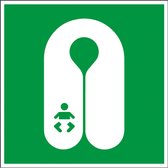 Sticker bébé gilet de sauvetage - ISO 7010 - E046 400 x 400 mm