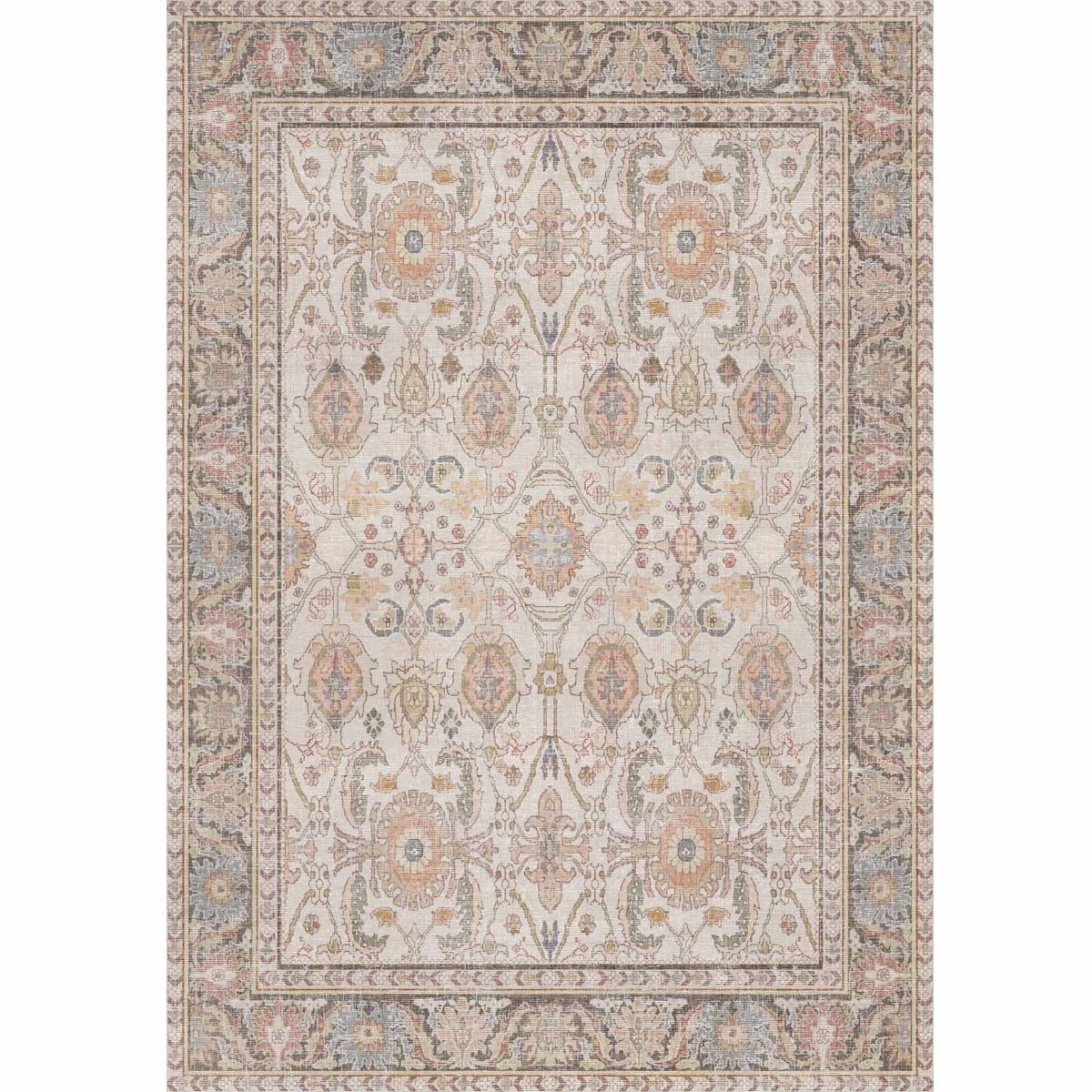 Bamyum Tasle Bedrukt Tapijt Chenilleprint Machine Made 120 x 180 cm, Vintage Tapijt Slaapkamer, Antibacterieel Antislip Ondervloer Keukentapijt