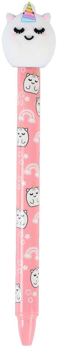 I-total Balpen Unicorn Uitwisbaar 14 Cm Wit