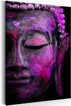 Schilderij - Roze Boeddha