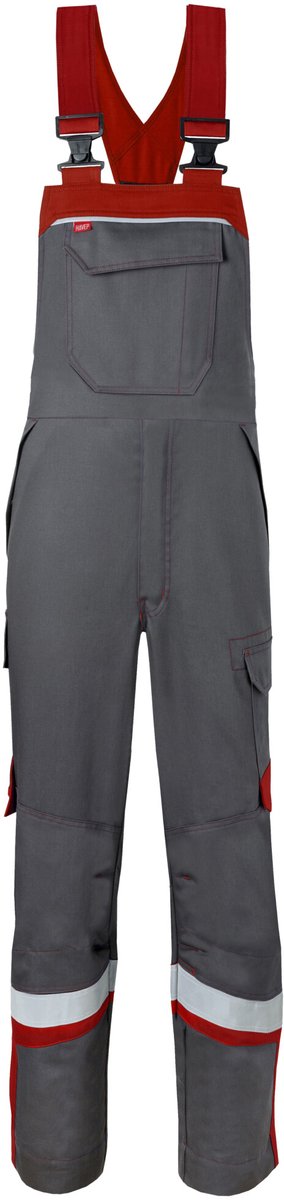 HAVEP Amerikaanse Overall 5-Safety Image+ vlb2 20291 - Charcoal/Rood - 54