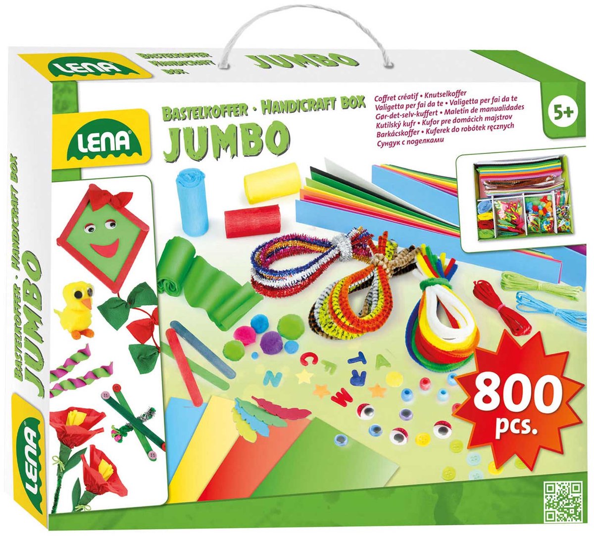 Lena - Jumbo Knutselkoffer - 800 onderdelen - Hobbypakket