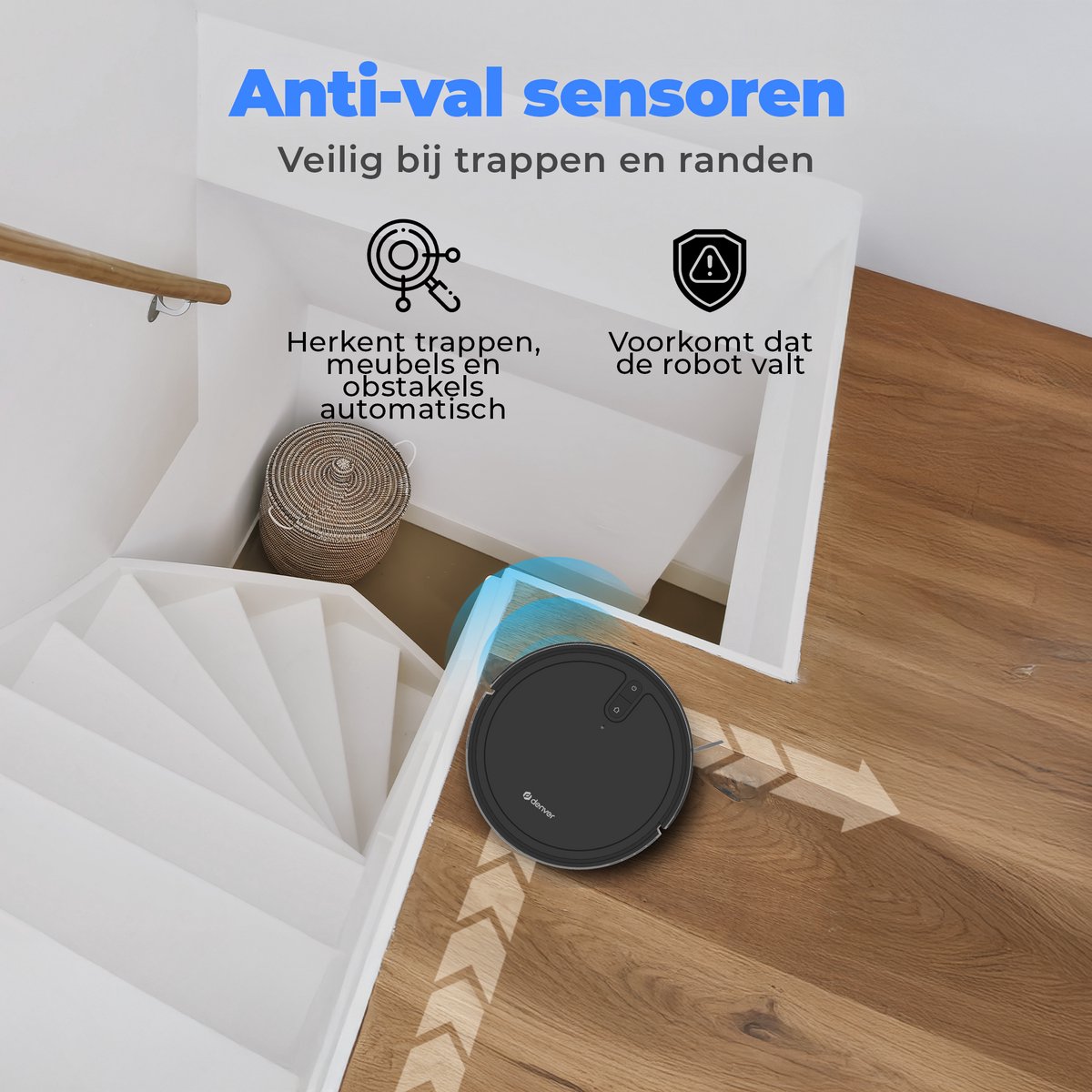 Denver Robotstofzuiger RVC125 Zwart met Laadstation - afbeelding 3