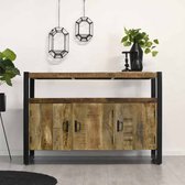 HUUS Dressoir Britt - Luxe dressoir - Bruin - 3 deuren: 135x45x90 cm