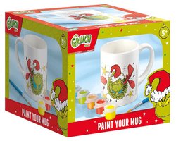 the Grinch Totum - inkleur mok beker beschilderen - knutselset incl. 5 kleuren verf en penseeltje - creatief speelgoed jongens meisjes Sint Kerst cadeau