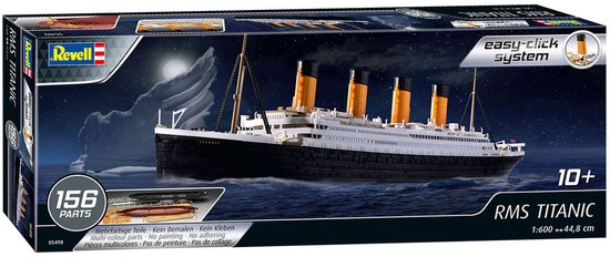 Revell Modelbouwpakket Schepen - 05498 R.M.S. Titanic - Easy Click System Plastic - 1:600 -