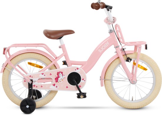 SJOEF Classic Meisjesfiets 16 inch - Roze