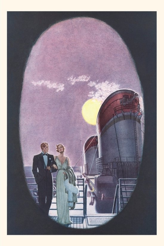 Pocket Sized - Found Image Press Journals- Vintage Journal Couple on Deck