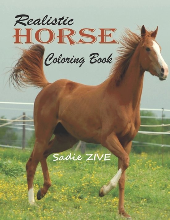 Realistic Horse Coloring Book - cover