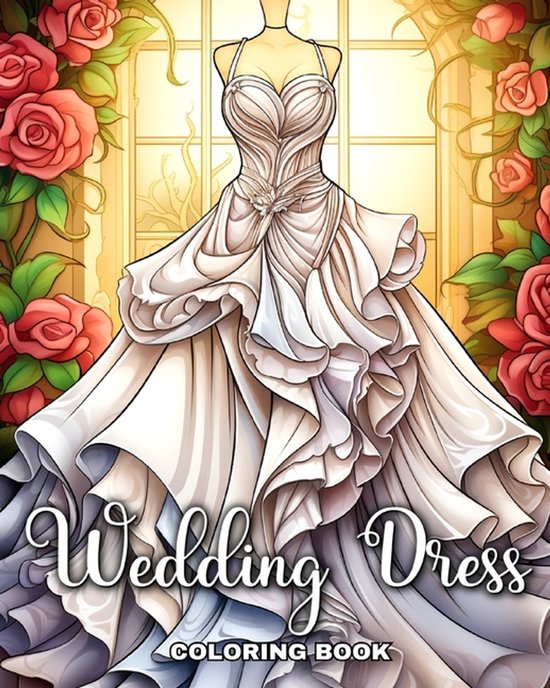 Wedding Dress Coloring Book - cover