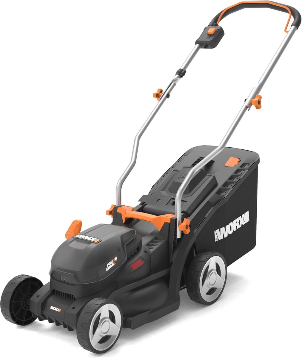 Accugrasmaaier 20V met 33 cm maaibreedte en 35L grasopvangbak - Krachtige borstelloze motor en 6 maaihoogte-instellingen