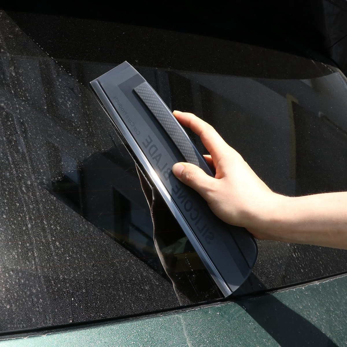 QWORK® Autowisser, Siliconenwisser, Autowisser, Auto Siliconen Waterwisser voor Auto, Ramen, Spiegels