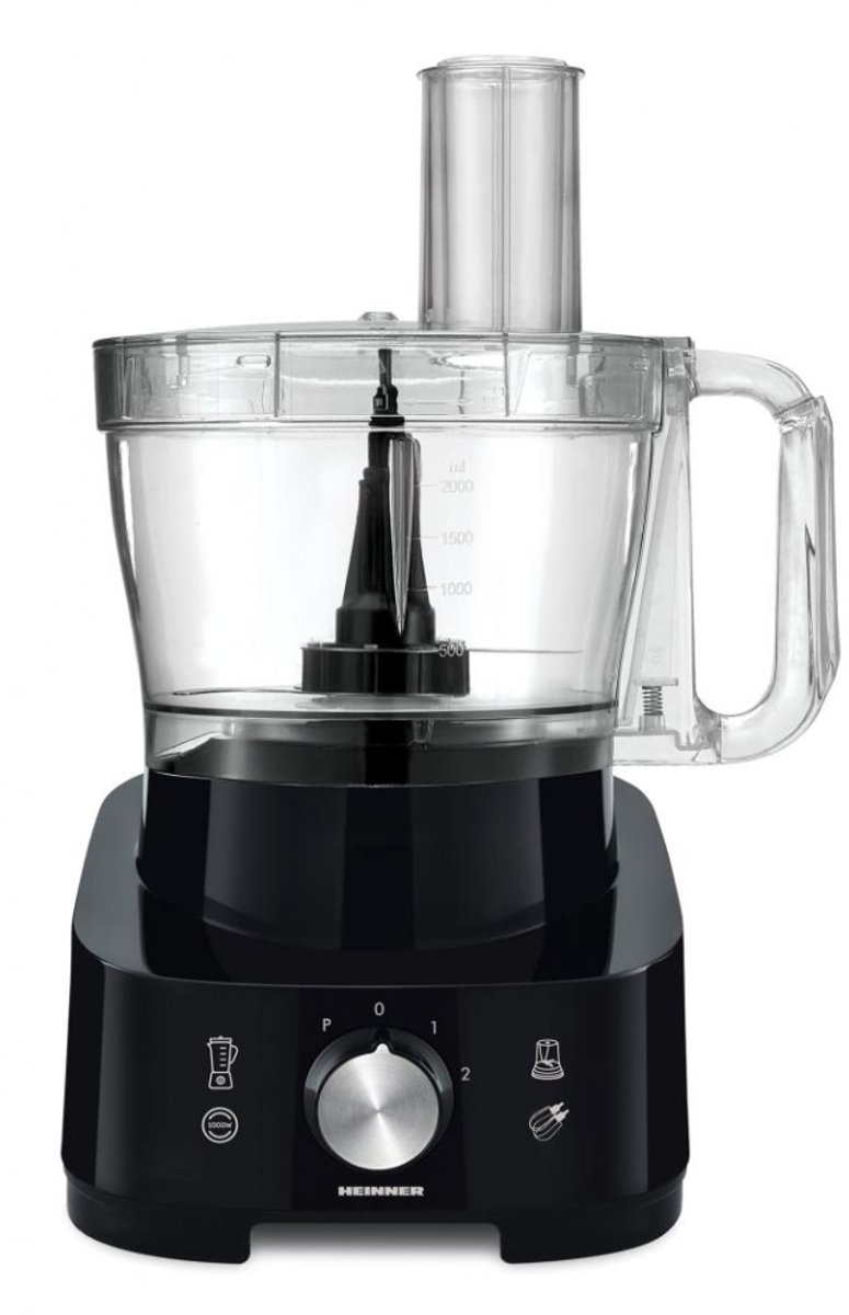 Heinner Multifunctionele Foodprocessor – 1000 W – Mengkom 3,5 L – Blender 1,8 L – 2 Snelheden en Pulsstand – Hak-, Kneed-, Snij-, Rasp-, Klop- en Maalfunctie – Zwart thumbnail 4