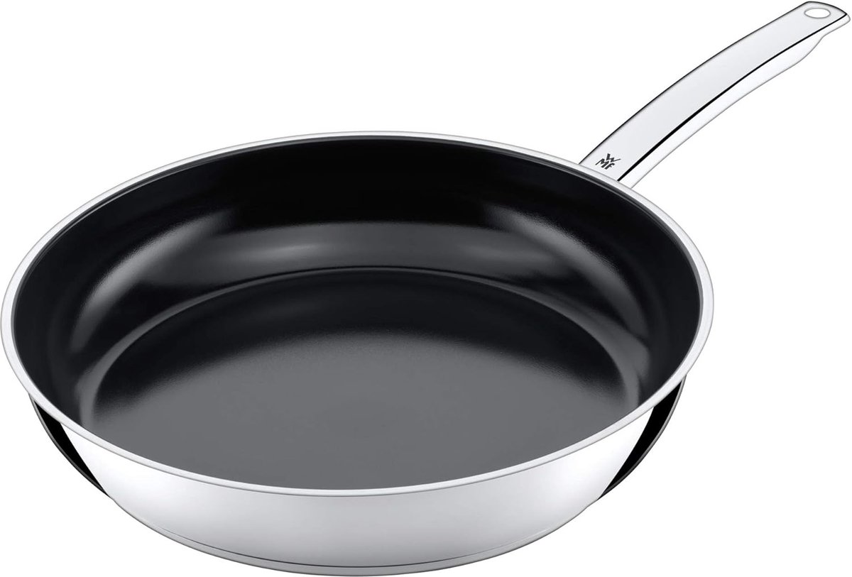 32 cm Inductie Braadpan met Keramische Coating - Roestvrij Staal, Ovenvast