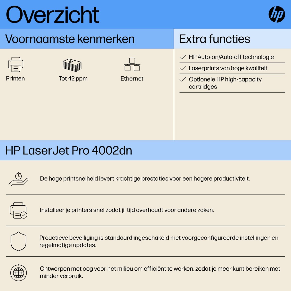 HP LaserJet Pro 4002dw - Laserprinter thumbnail 5