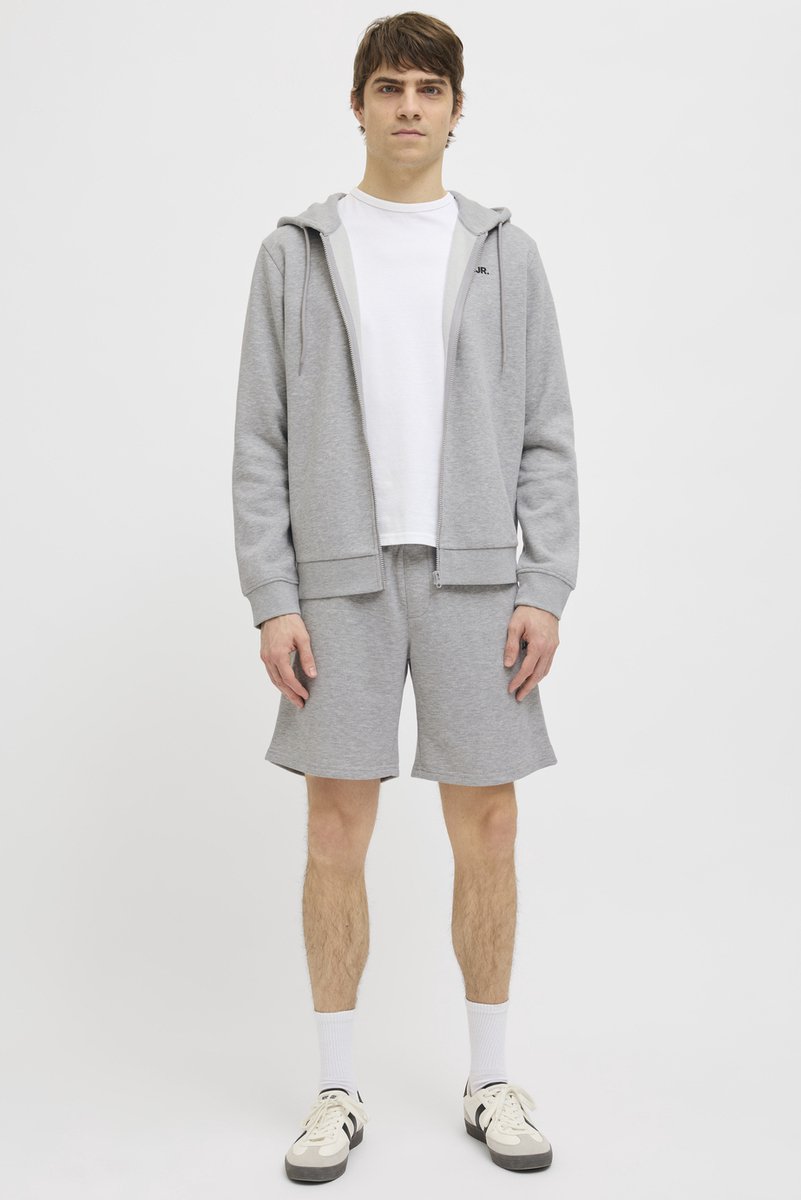 JJ REBEL JREBGORM REG REBEL LOGO SWEAT SHORTS SN Heren Trackshort - Light Grey Melange — afbeelding 15
