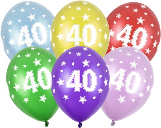 Folat - Pack de fournitures de fête 40 ans - 2 x drapeaux et 24 x ballons