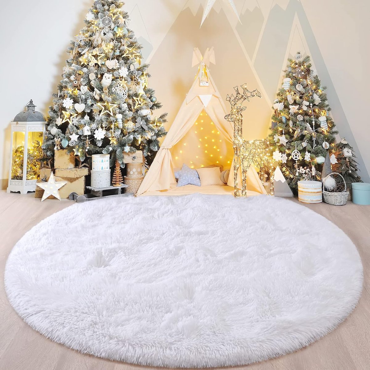 Ibenzoa® Zacht, Rond Vloerkleed met Batik Patronen – 150 x 150 cm – Premium Microvezel