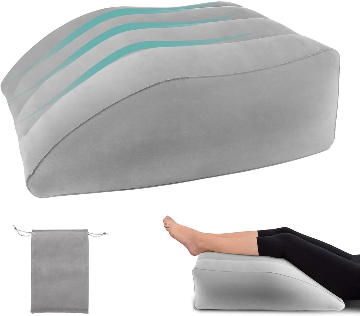 Ibenzoa® Opblaasbaar Kussen voor Verbeterde Bloedcirculatie en Comfortabele Ondersteuning