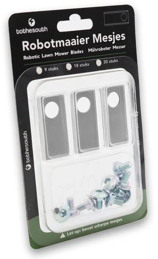 To the South® Robot tondeuse Lames en acier adaptées pour Honda Miimo 300 - 9 pièces
