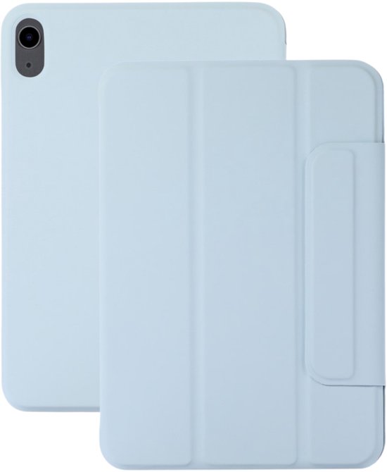Lunso Compatible avec iPad Air 13 pouces (2024/2025) - Bookcase à trois volets - Bleu clair