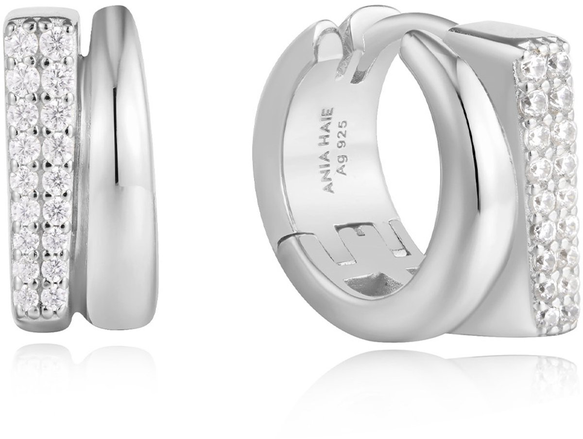 Ania Haie AH E051-04H Tough Love Dames Oorbellen - Sieraad - Zilver - 925 Zilver - 6 mm breed - 95 mm lang