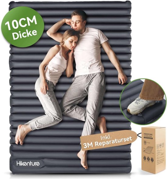 Estabeter Dubbele isomat, ultralicht, isolerende campingmat voor 2 personen, opblaasbaar, luchtmatras, slaapmat, kleine verpakkingsmaat met voetpomp/pompzak, voor reizen, outdoor, wandelen, groen, 2 x Estabeter Dubbele isomat, ultralicht, isolerende campingmat voor 2 personen, opblaasbaar, luchtmatras, slaapmat, kleine verpakkingsmaat met voetpomp/pompzak, voor reizen, outdoor, wandelen, groen, 2 x