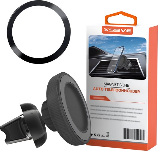 Mobigear MagSafe Telefoonhouder Auto Ventilatierooster Magnetisch Verstelbaar Zwart 610038