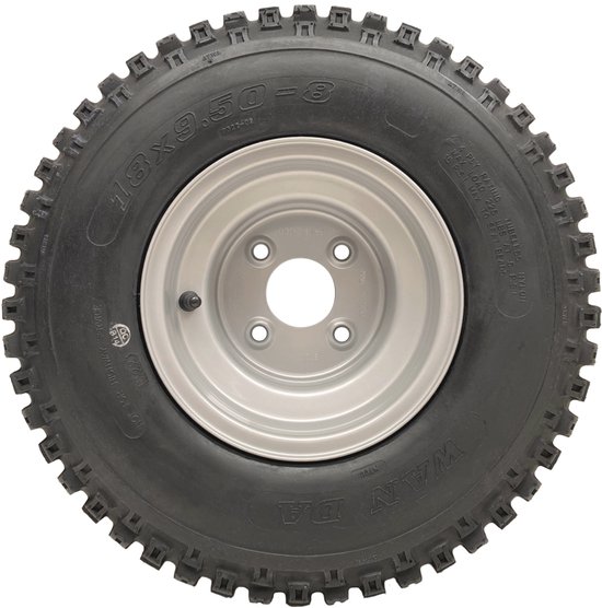 Pneu ATV à crampons 18x9.50-8 monté sur jante 4 crampons 100 mm PCD Wanda P322 (jeu de 2)