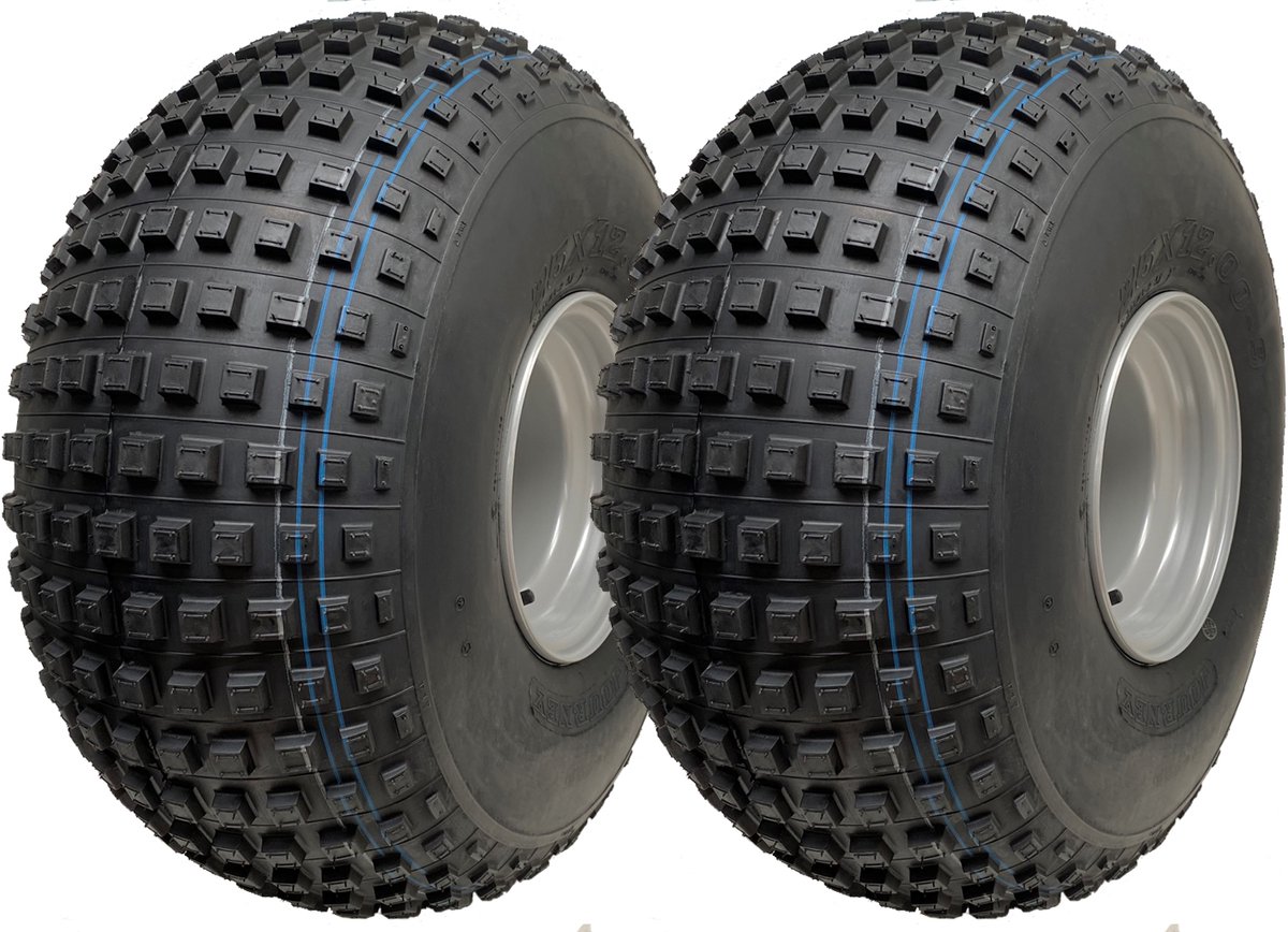 25x12.00-9 ATV-banden met noppen voor quads, Wanda P318 Gator, 4 spijkers, 4 inch PCD (set van 2)