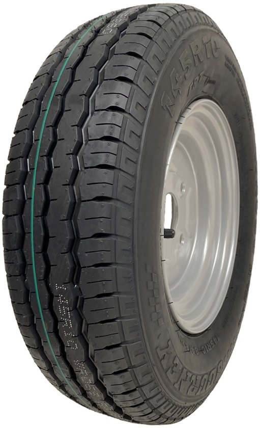 145R10 Trailer Tyre & Wheel Assembly 4 stud 100mm PCD 84/82N Load ...