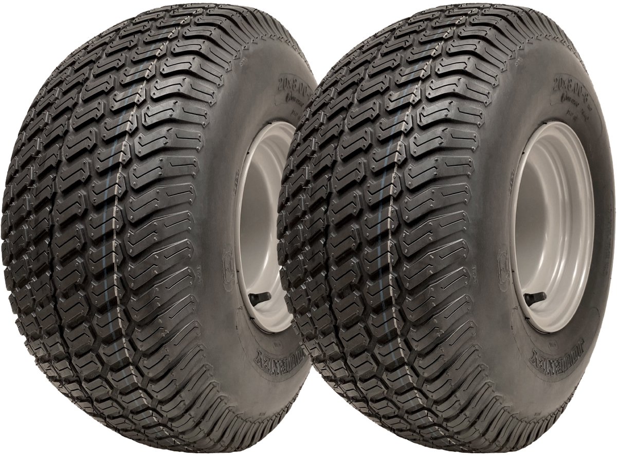 20x8.00-8 Graswielen voor grasmaaiers, 4-laags, Wanda P332, goedgekeurd voor de openbare weg, 100 mm PCD (set van 2)