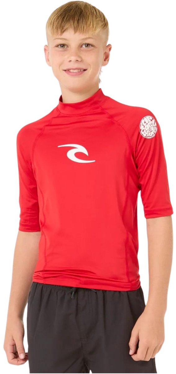 2025 Rip Curl Jongens Brand Wave UPF Short Sleeve Lycra Vest -