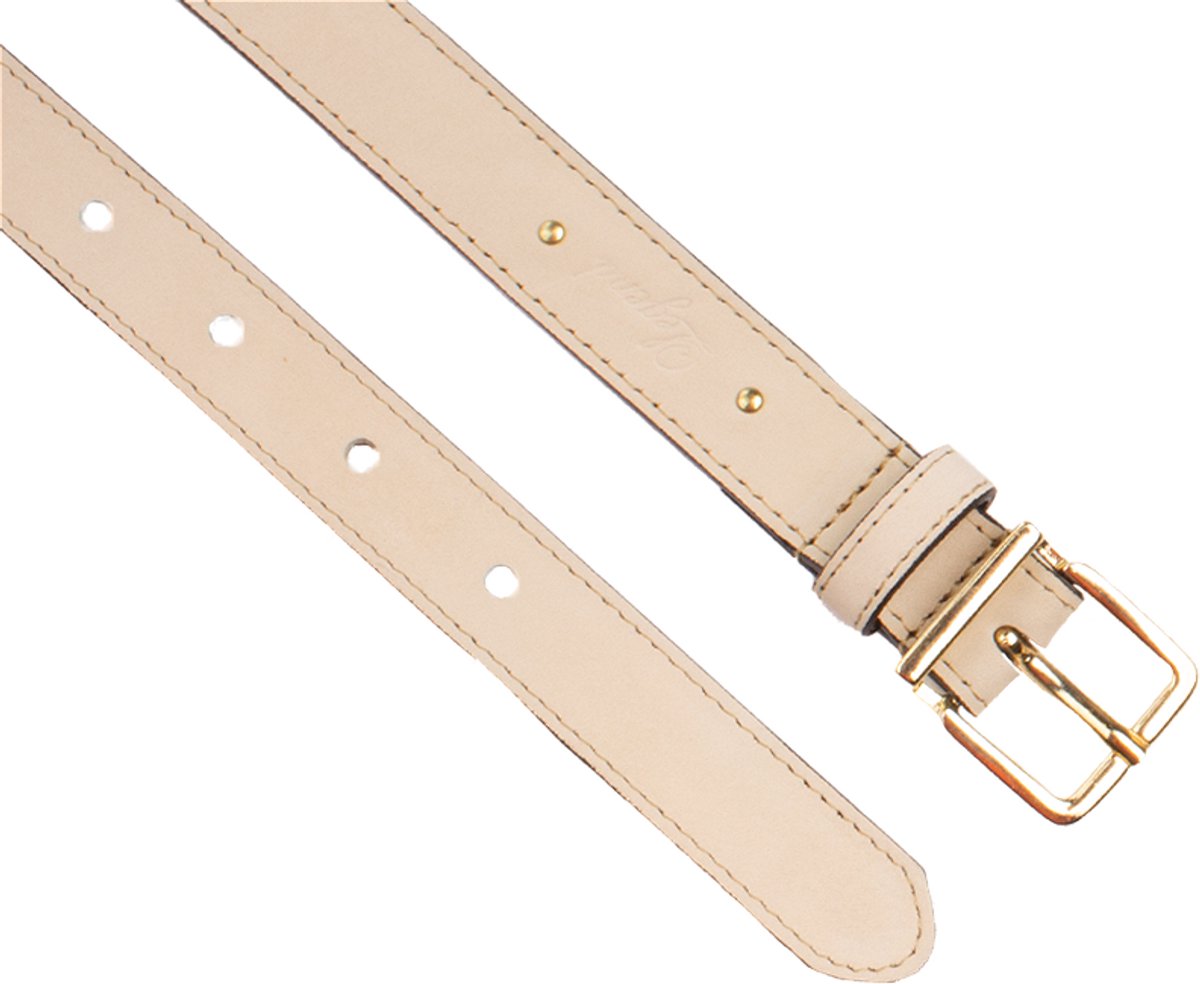 Legend Dames - Leren riem - Crème - 90cm