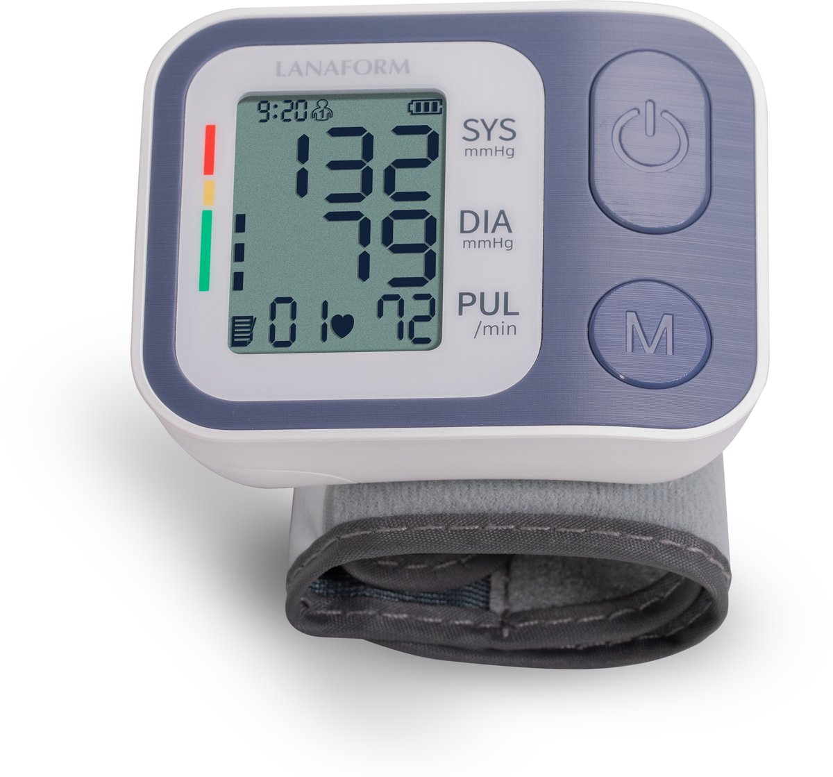 Lanaform - WBPM-200 - Professionele Polsbloeddrukmeter - Detectie Van Hartritmestoornissen - Automatische Meting Van De Bloeddruk - 2 Gebruikers – 2 X 199 Opgeslagen Waarden - Groot Scherm - WHO-classificatie