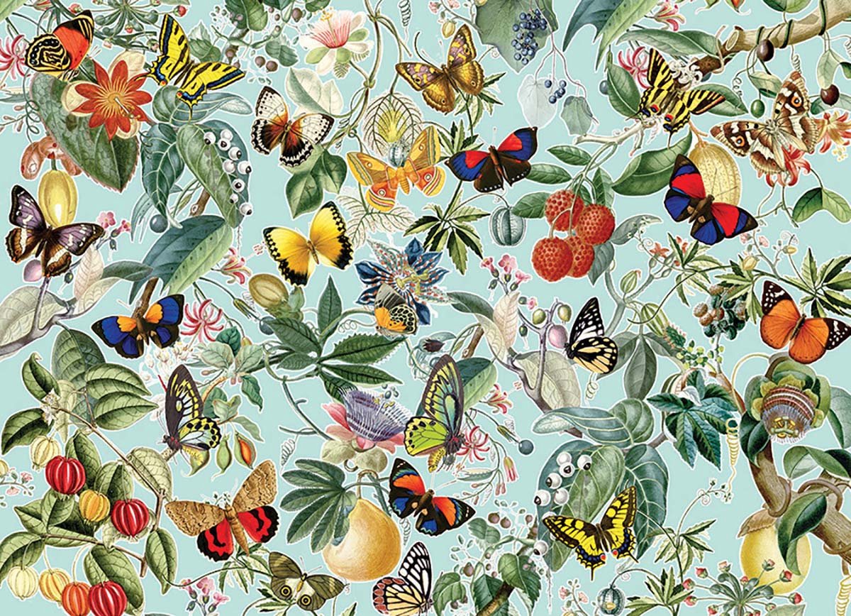 Cobble Hill legpuzzel Fruit and Flutterbies - 1000 stukjes puzzelplezier.
