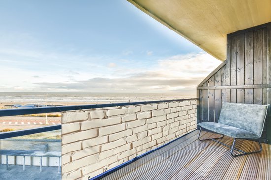 Balkonscherm 300x80 cm - Balkonposter Bakstenen - Muur - Licht - Wit - Balkon scherm decoratie - Balkonschermen - Balkondoek zonnescherm