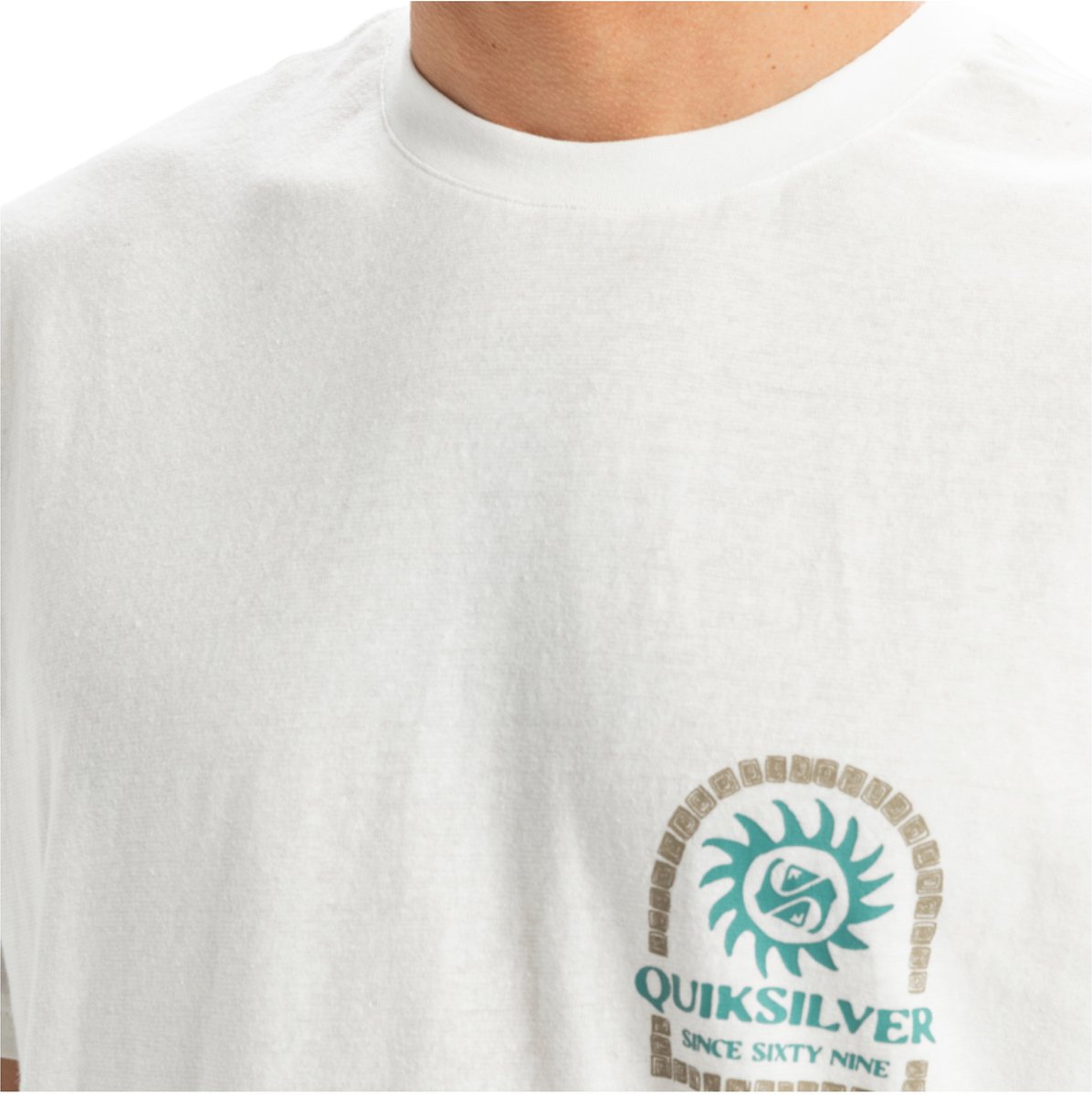 Quiksilver Cl Sun Power Heren T-shirt Eqyzt08028-wbk0 Kleur Wit